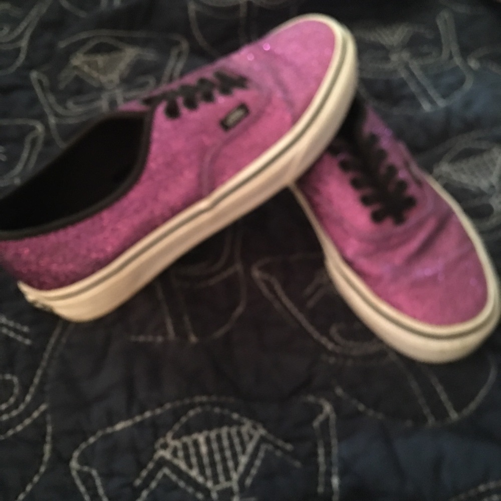 Purple glitter vans